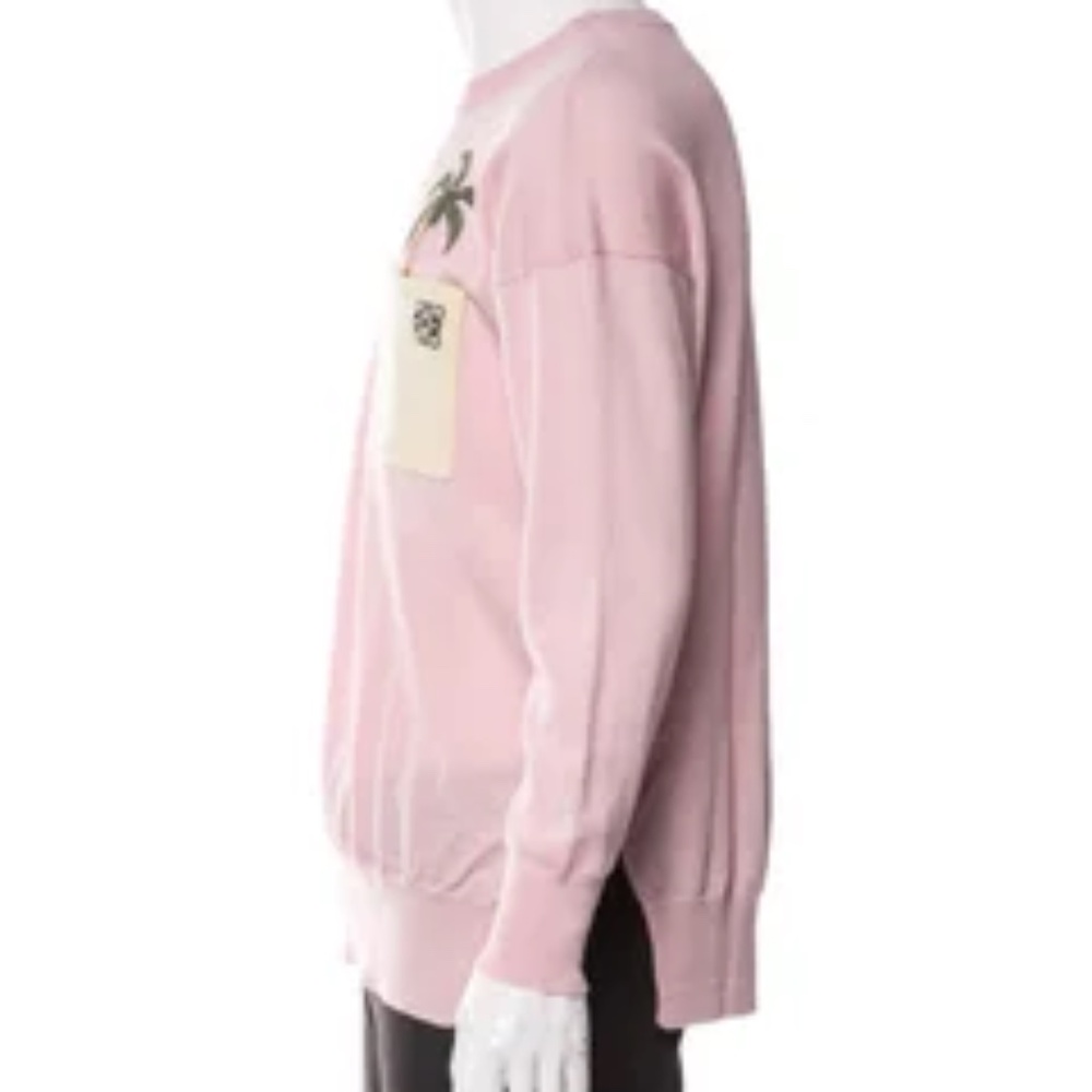 Loewe 2021 La Palme Sweatshirt Size: L  pink - Picture 2 of 4
